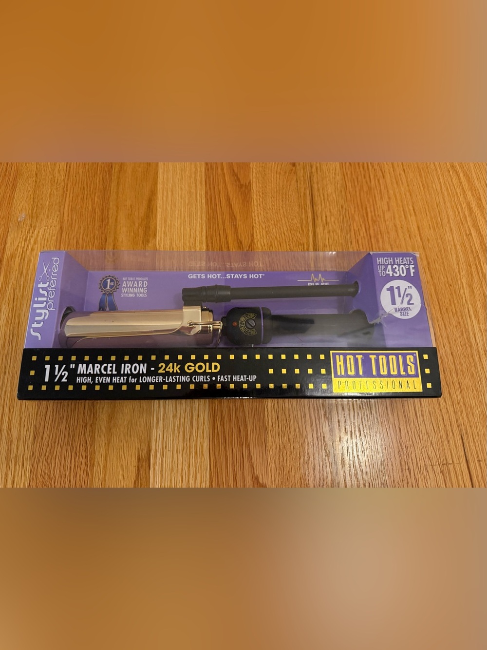 Hot Tools Professional 1½" Marcel Iron - 24K Gold, Black Handle